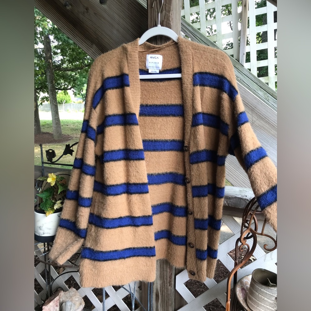 RVCA blue/brown striped sweater